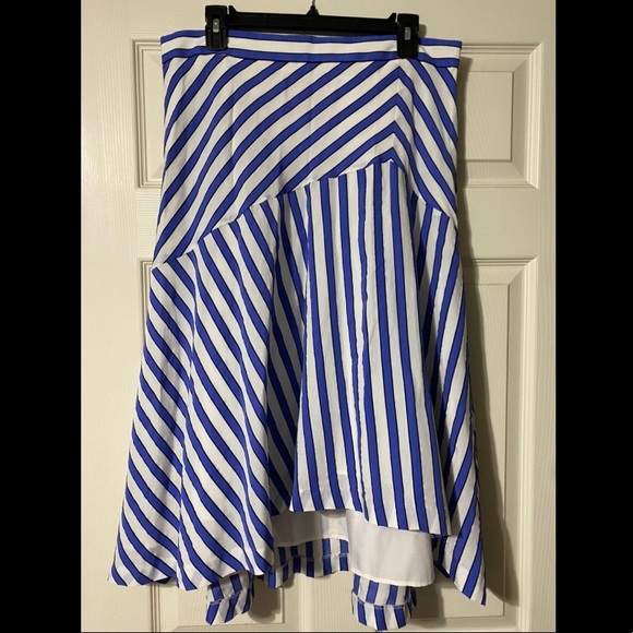 ‼️SOLD‼️ 🖤🤍💜Ann Taylor Midi Skirt💜🤍🖤 - Picture 1 of 2